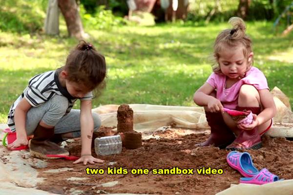 two kids one sandbox video